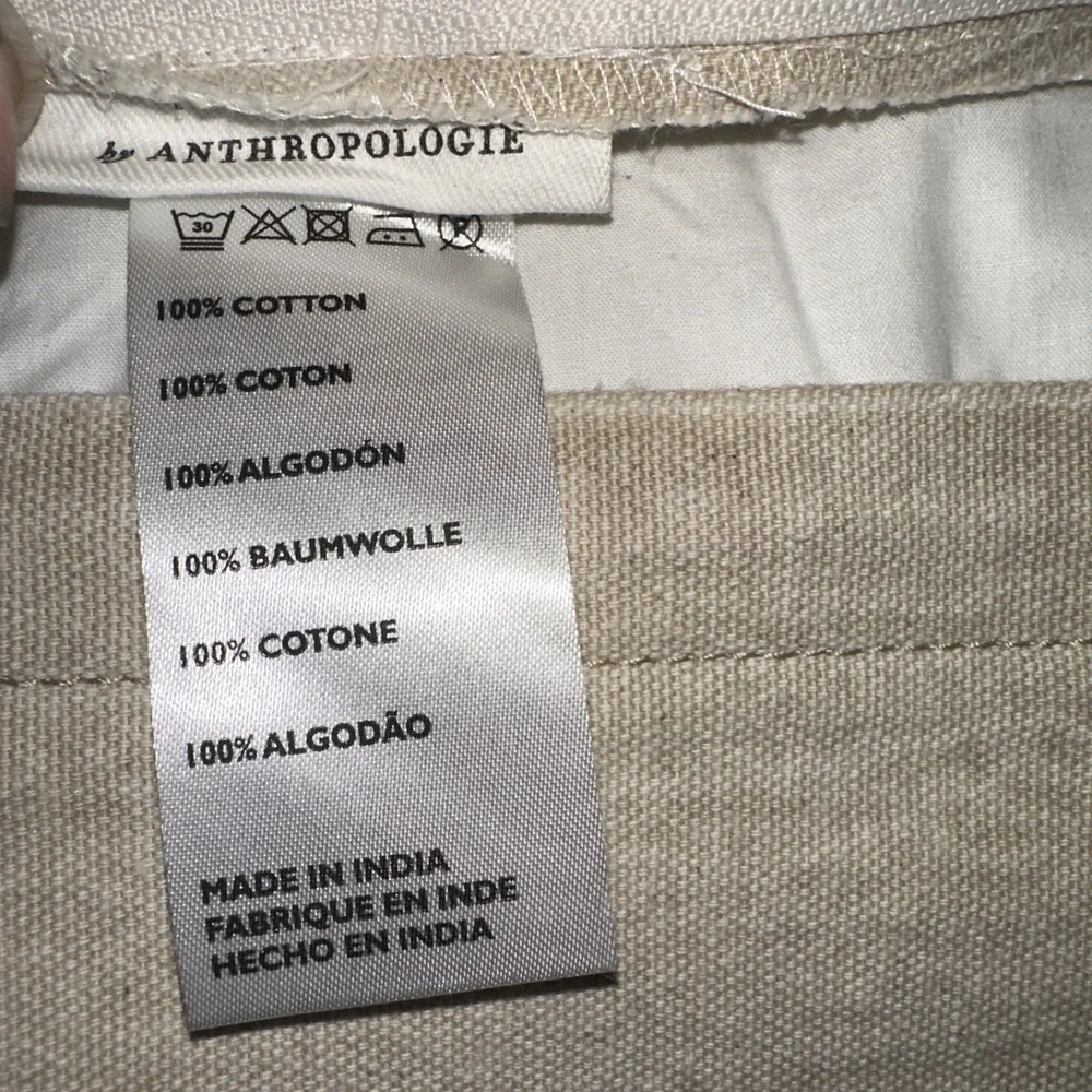 NWT Anthropologie Neutral Raw Hem 22x22in 100% Cotton Pillow‎ Retail $88